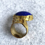 YSL Size 7 Arsty Ring Blue Lapis Stone with Gold Plated Hardware #KYYT-15 - Image 3