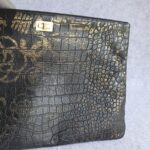 Chanel Large 2.55 Pouch/Clutch/O case Black/Gold Aged Calfskin with Gold Hardware #TREC-1 - Image 4