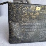 Chanel Large 2.55 Pouch/Clutch/O case Black/Gold Aged Calfskin with Gold Hardware #TREC-1 - Image 3