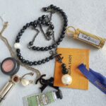 Chanel Necklace Black / White Faux Pearl With Beads And Black Hardware #YLLR-4