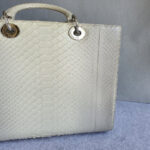 Dior Lady Dior Large Off White/Grey Snake Skin with Silver Hardware #TOOK-7 - Image 6