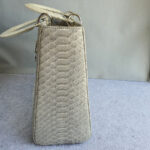Dior Lady Dior Large Off White/Grey Snake Skin with Silver Hardware #TOOK-7 - Image 7