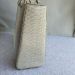 Dior Lady Dior Large Off White/Grey Snake Skin with Silver Hardware #TOOK-7 - Image 8