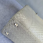 Dior Lady Dior Large Off White/Grey Snake Skin with Silver Hardware #TOOK-7 - Image 16