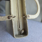 Dior Lady Dior Large Off White/Grey Snake Skin with Silver Hardware #TOOK-7 - Image 10
