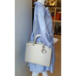 Dior Lady Dior Large Off White/Grey Snake Skin with Silver Hardware #TOOK-7 - Image 39