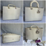 Dior Lady Dior Large Off White/Grey Snake Skin with Silver Hardware #TOOK-7 - Image 2