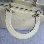 Dior Lady Dior Large Off White/Grey Snake Skin with Silver Hardware #TOOK-7 - Image 25