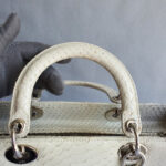 Dior Lady Dior Large Off White/Grey Snake Skin with Silver Hardware #TOOK-7 - Image 26