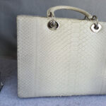 Dior Lady Dior Large Off White/Grey Snake Skin with Silver Hardware #TOOK-7 - Image 5