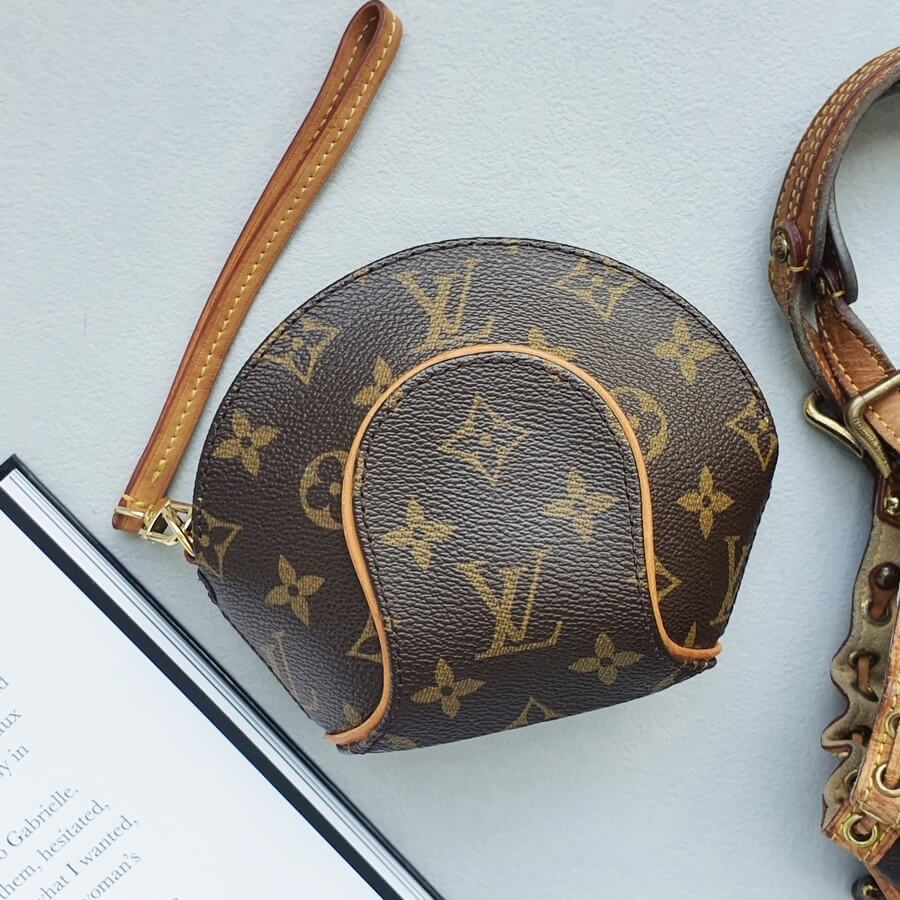 LV Mini Ellipse Monogram Canvas with Leather and Gold Hardware #TOTK-1