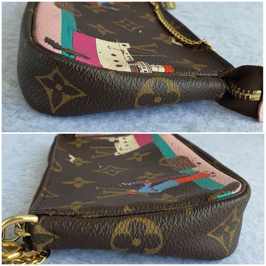 LV Mini Pochette Accessoires Monogram Canvas with Leather and Gold Hardware  #TOST-3 – Luxuy Vintage