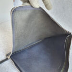 Salvatore Ferragamo Clutch Black/Dark Grey Leather with Silver Hardware #TOSU-4 - Image 10