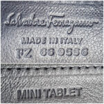 Salvatore Ferragamo Clutch Black/Dark Grey Leather with Silver Hardware #TOSU-4 - Image 8