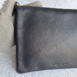 Salvatore Ferragamo Clutch Black/Dark Grey Leather with Silver Hardware #TOSU-4 - Image 3