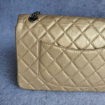 Chanel 2.55 Large Double Flap Gold Aged Calfskin with Ruthenium Hardware #TRLT-1 - Image 6