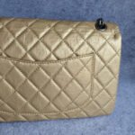 Chanel 2.55 Large Double Flap Gold Aged Calfskin with Ruthenium Hardware #TRLT-1 - Image 7