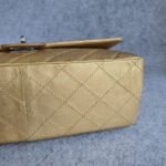 Chanel 2.55 Large Double Flap Gold Aged Calfskin with Ruthenium Hardware #TRLT-1 - Image 13
