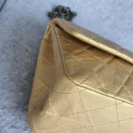 Chanel 2.55 Large Double Flap Gold Aged Calfskin with Ruthenium Hardware #TRLT-1 - Image 14