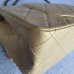 Chanel 2.55 Large Double Flap Gold Aged Calfskin with Ruthenium Hardware #TRLT-1 - Image 17