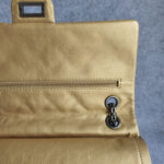 Chanel 2.55 Large Double Flap Gold Aged Calfskin with Ruthenium Hardware #TRLT-1 - Image 21