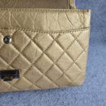 Chanel 2.55 Large Double Flap Gold Aged Calfskin with Ruthenium Hardware #TRLT-1 - Image 27