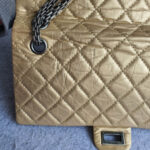 Chanel 2.55 Large Double Flap Gold Aged Calfskin with Ruthenium Hardware #TRLT-1 - Image 4