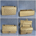Chanel 2.55 Large Double Flap Gold Aged Calfskin with Ruthenium Hardware #TRLT-1 - Image 2