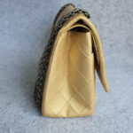 Chanel 2.55 Large Double Flap Gold Aged Calfskin with Ruthenium Hardware #TRLT-1 - Image 9