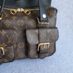 LV Manhattan NM Monogram Canvas with Leather and Gold Hardware #TRKU-1 - Image 4