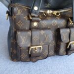 LV Manhattan NM Monogram Canvas with Leather and Gold Hardware #TRKU-1 - Image 3