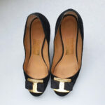 Salvatore Ferragamo Pumps SZ6.5D Black Suede Leather Shoes #TOTL-3 - Image 2