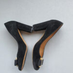 Salvatore Ferragamo Pumps SZ6.5D Black Suede Leather Shoes #TOTL-3 - Image 5