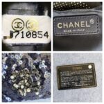 Chanel Clutch Black/Blue Sequine/Beads and Black Hardware #YKCS-10 - Image 9