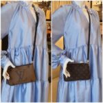 LV Double Zip Pochette M69203 Monogram Canvas with Leather and Gold Hardware #TOLK-2 - Image 19