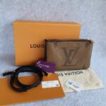 LV Double Zip Pochette M69203 Monogram Canvas with Leather and Gold Hardware #TOLK-2 - Image 2