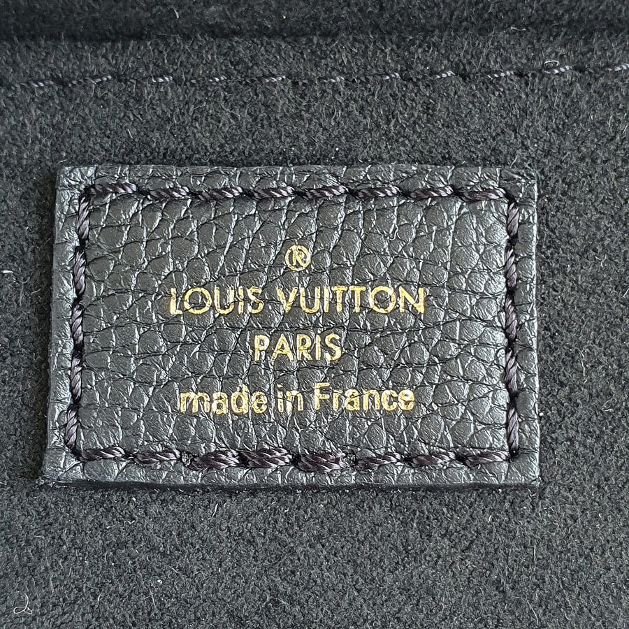 LOUIS VUITTON Petit Sac Plat Monogram/Empureinte leather Black