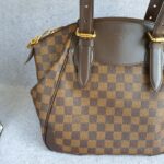 LV Verona Damier Ebene Coated Canvas with Leather And Gold Hardware #TRRR-1 - Image 4