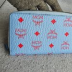 MCM Zippy Wallet Blue/Red Viseto Coated Canvas #OELK-6 - Image 4