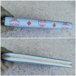 MCM Zippy Wallet Blue/Red Viseto Coated Canvas #OELK-6 - Image 9