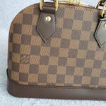 LV Alma BB Damier Ebene Coated Canvas with Leather and Gold Hardware #TOUS-2 - Image 5