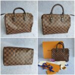 LV Speedy 25cm N41365 Damier Ebene Coated Canvas with Leather And Gold Hardware #TOUS-3 - Image 2