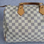 LV Speedy 30cm Damier Azur Coated Canvas with Gold Hardware #OEUT-10 - Image 3