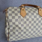 LV Speedy 30cm Damier Azur Coated Canvas with Gold Hardware #OEUT-10 - Image 5
