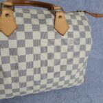 LV Speedy 30cm Damier Azur Coated Canvas with Gold Hardware #OEUT-10 - Image 6
