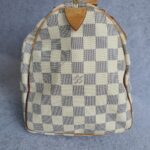 LV Speedy 30cm Damier Azur Coated Canvas with Gold Hardware #OEUT-10 - Image 7
