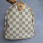 LV Speedy 30cm Damier Azur Coated Canvas with Gold Hardware #OEUT-10 - Image 8