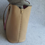 MCM Shopper Taupe Brown/ Lilac Printed Leather with Gold Hardware #OEYL-1 - Image 8