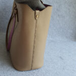 MCM Shopper Taupe Brown/ Lilac Printed Leather with Gold Hardware #OEYL-1 - Image 9