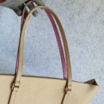 MCM Shopper Taupe Brown/ Lilac Printed Leather with Gold Hardware #OEYL-1 - Image 18